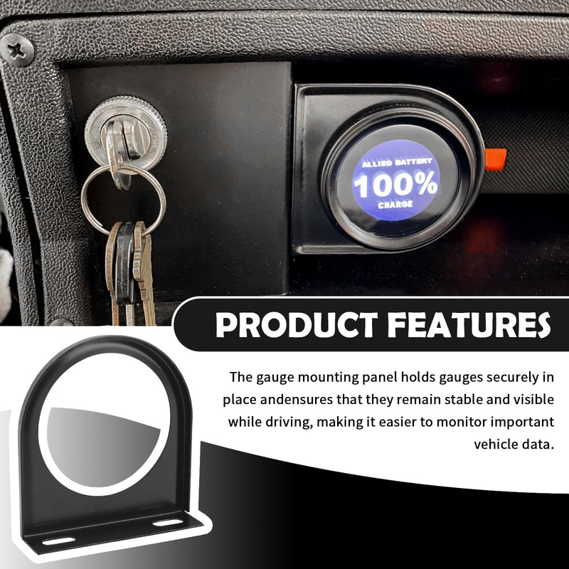 2-Inch Single Hole Gauge Mounting Panel,Durable Metal Gauges Pillar Mount Pod Holder with ID 2 Inches/52mm,Universal Gauge Bracket Holder for Auto,Truck Accessories