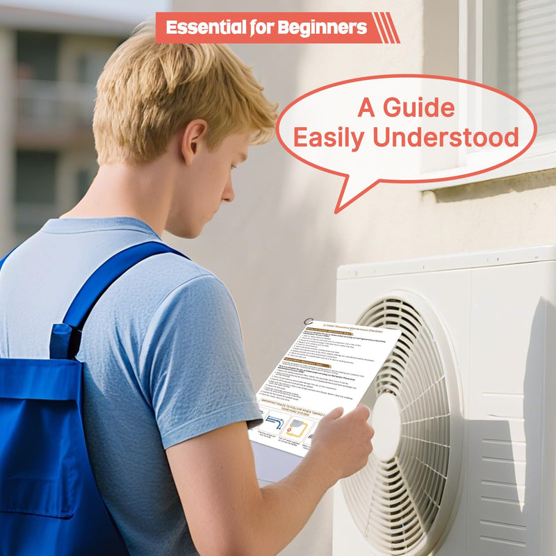 HVAC Quick Reference Cards, Refrigerant Charging and Troubleshooting Tech Guide for Air Conditioners & Heat Pumps, Portable HVAC Tools Card, 4 Pieces, Double-Sided, with a Ring, 9" x 6"