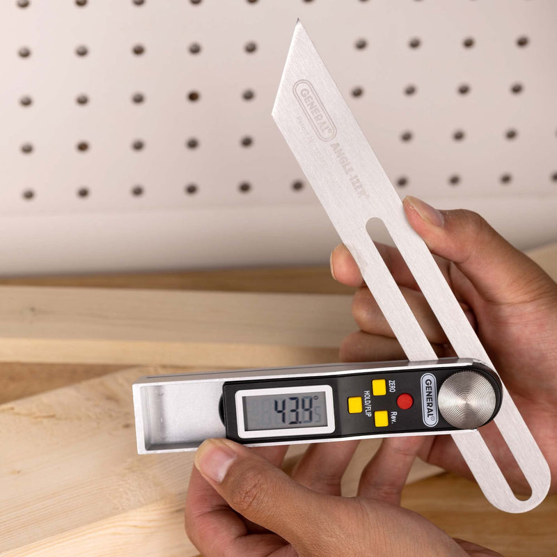 General Tools T-Bevel Gauge & Protractor - Digital Angle Finder with Full LCD Display & 8" Stainless Steel Blade No Bubble Level