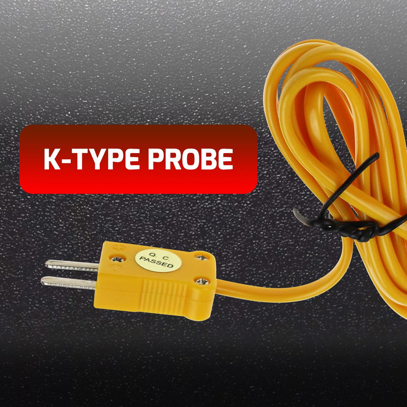 2 PCS High-Accuracy K-Type Clamp Probe Thermocouple Temperature Clamp Sensor 32.7-inch Long Cable for Wide Industrial Applications