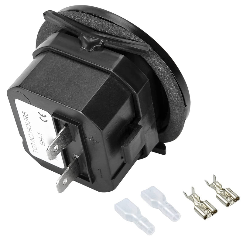 Mechanical Hour Meter Round 2" Quartz Engine Hour Timer Gauge for Air Compressor House Generator Tiller Chipper Truck AC 120V 220V 230V 240V