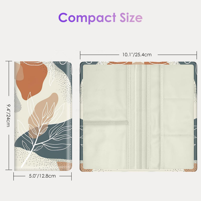 Car Registration and Insurance Holder，Colour Patterns Men Women Car License Document Registration and Insurance Card Holder Bohemian leaves
