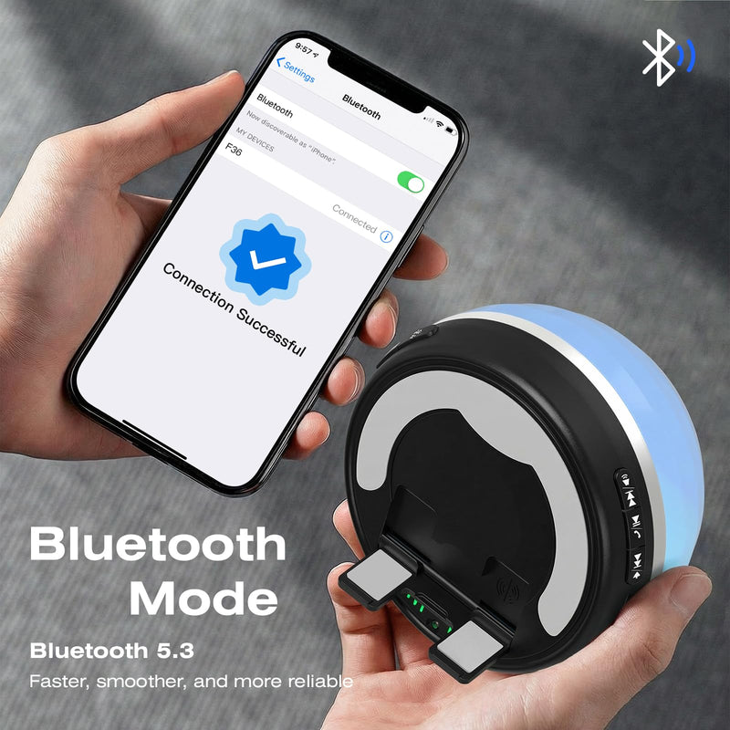 Wireless Induction Speaker with Phone Stand, RGB Bluetooth Desk Speaker | No Bluetooth Pairing, Instant Sound Boost, Great for calls, podcasts, and videos, Unique Gift for Men, Dad, Mom, Office