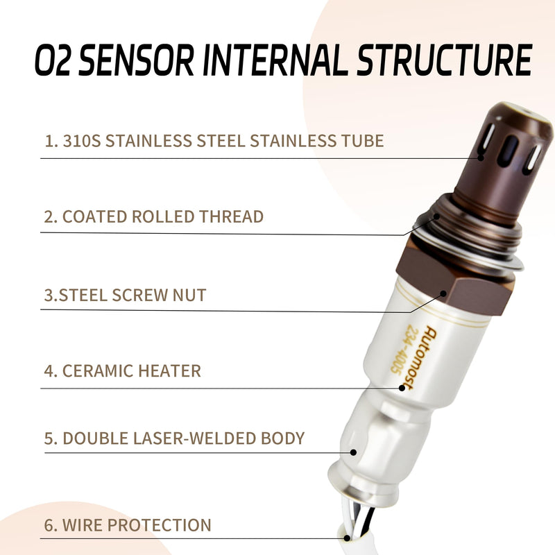 2PCS Oxygen O2 Sensor Upstream &Downstream Compatible with Nissan 2013-2018 Altima,2016-2018 Versa 2.5L Engine Replace#234-9133, 22693-3TA0A,234-4905，226A0-3TA0B 234-9133&234-4905