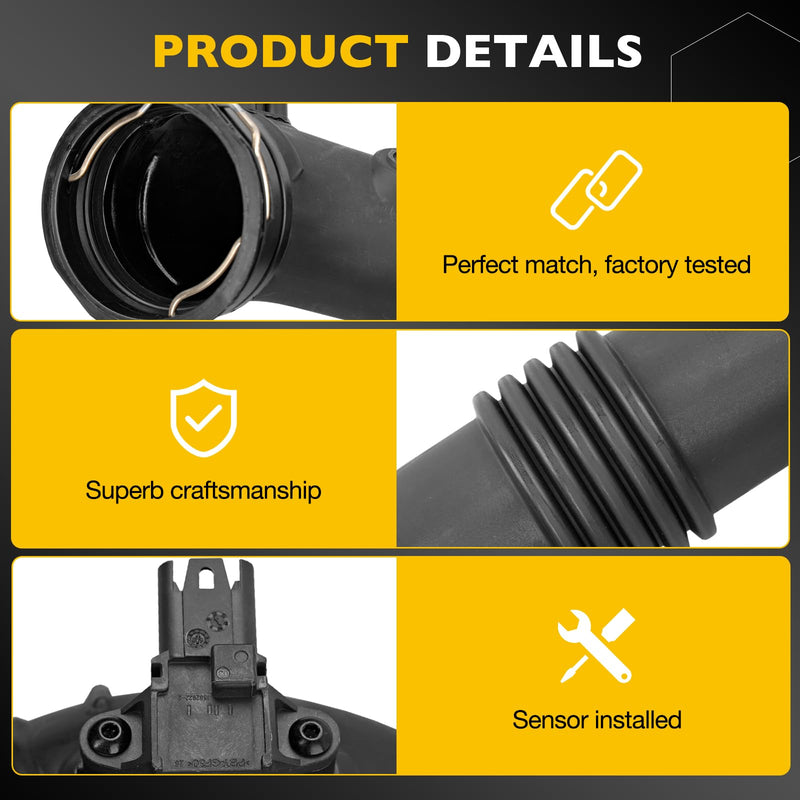13717615026 Intake Hose Intercooler Hose to Throttle Housing Compatible With BMW 135i E82 E88, 335i E90 E91 E92 E93 E94 L6 2011 Air Intake 13717599294