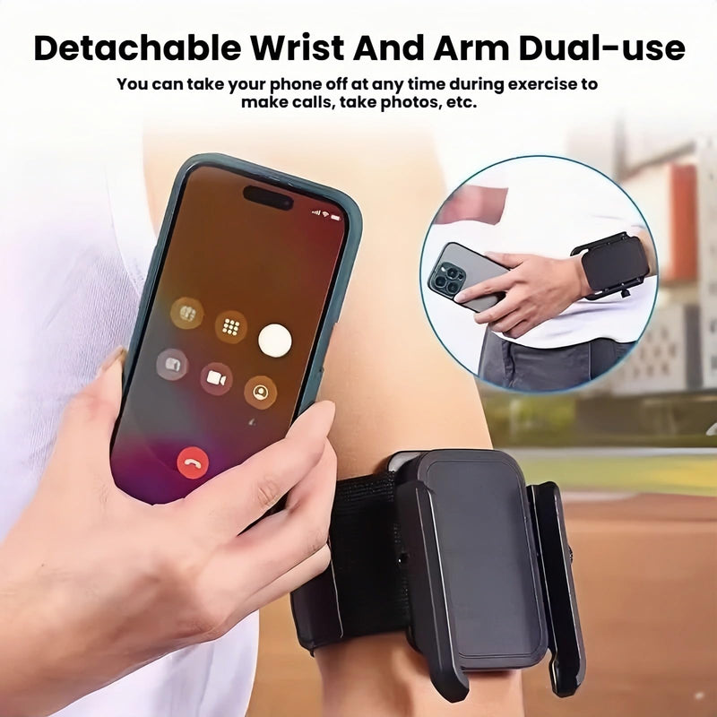Rotatable Wrist Phone Holder for Running, Universal Forearm Armband Workout Mount for Outdoor Sports