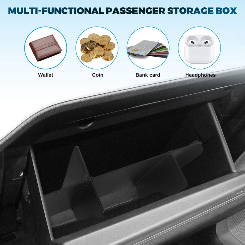 Upgrade Car Storage Organizer Fit for Ford Maverick 2025 2022-2024 Glove Box Organizers Insert Compartment Tray ABS Black Materials Dividers