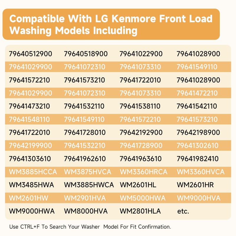 Washer Clamp Outer Door Boot Seal Clamp Washer Door Gasket Retaining Ring Compatible with LG Kenmore Front Load Washer Replace#: ACA56078801 ACA56078802 4861EN3004L 1525271 PS3530864