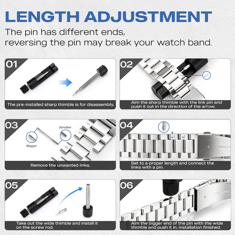 for Apple Watch Bands Men - Metal Strap Fits All Apple Watch Models | 316L Stainless Steel, Sizing Tool Included, for Business Professional Office Work, for iWatch Series 1-11/Ultra/SE 38mm-49mm Black 44mm/45mm/46mm/49mm/series 3 42mm