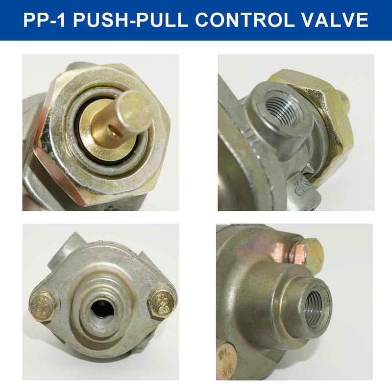 276566 PP-1 Dash Control Valve - 20PSI 1/8" Push/Pull Control - Replacement for Bendix 276566 277015|Haldex KN20021| - Truck and Trailer Dash Air Valve for Parking Emergency Brake Contol 276566 - 20PSI