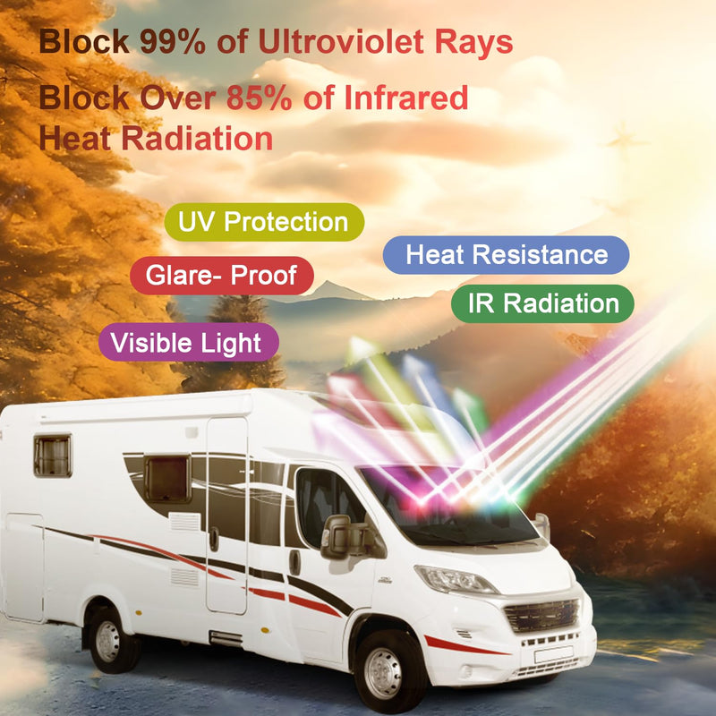 Window Tint Film for Cars Privacy Protection Automotive Film 35% VLT Nano Ceramic Car Winodw Tint Front Windshield Heat Glare UV IR Rays Block Scratch Resistance 30" X15ft 30"x15FT - for SUV Side/Rear