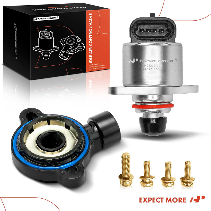 A-Premium Idle Air Control Valve IAC + Throttle Position Sensor TPS Compatible with Chevy, GMC, Cadillac, Pontiac - 99-02 - Silverado, Suburban, Tahoe, Sierra, Yukon, Firebird, GTO, Escalade & More