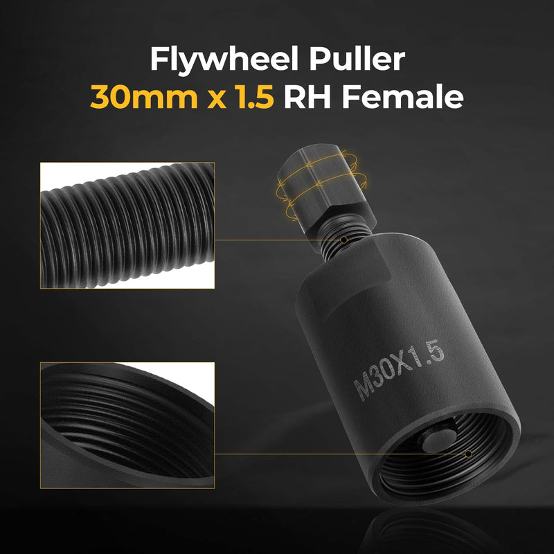 M MATI Heavy Duty Flywheel Puller 30mm x 1.5 RH Female for Suzuki for Kawasaki Bayou 300 LT160 LT230 LT250 LT-F160 TM125 TM250 TM400 TS250