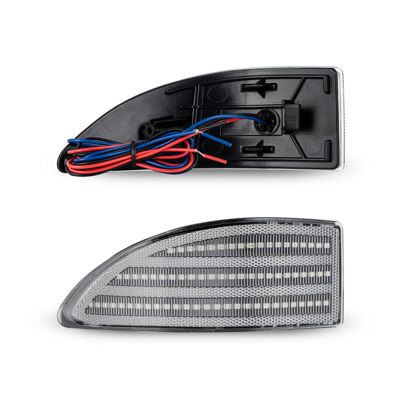 LED Rear Bumper Reflector Lights Compatible with Lexus IS250/IS350 2006-2012 Sedan (NOT for IS-F/Convertible) w/2 Functions Running +Brake Light Stop Tail Lamps Transparent Lens Clear(2Functions)