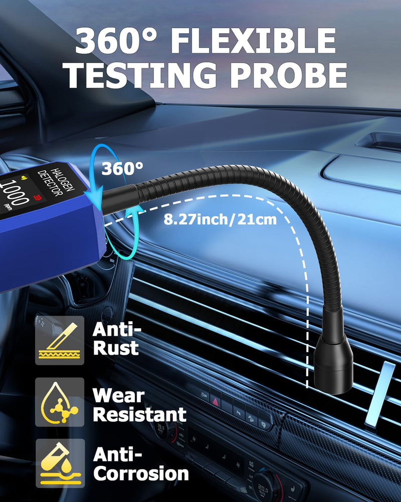 THIPKO HVAC Refrigerant Leak Detector, Freon Leak Sniffer for R134a R410A R22 R32 R1234yf, Halogen Gas Detector for Automotive AC Repair & Air Conditioning with LCD Display & Audio Alarm