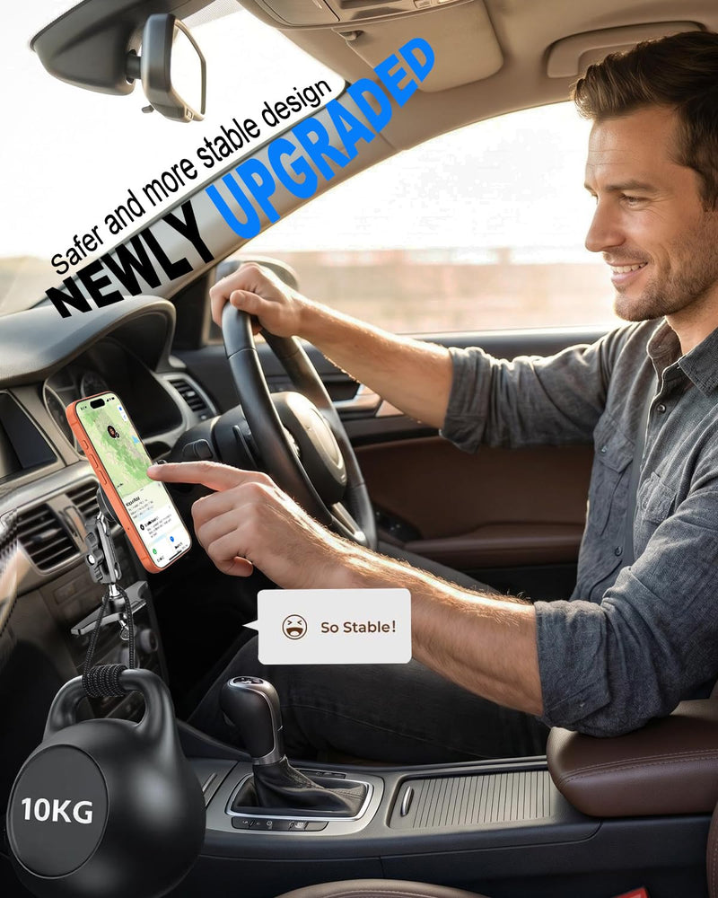 Magnetic CD Phone Holder for Your Car-360°Metal Arm/Strong Magnets | CD Player Car Phone Mount, Hands-Free CD Slot Cell Phone Cradle Fit for iPhone 17 Pro Max 16 15 14 13 12, 4-7'' Smartphone