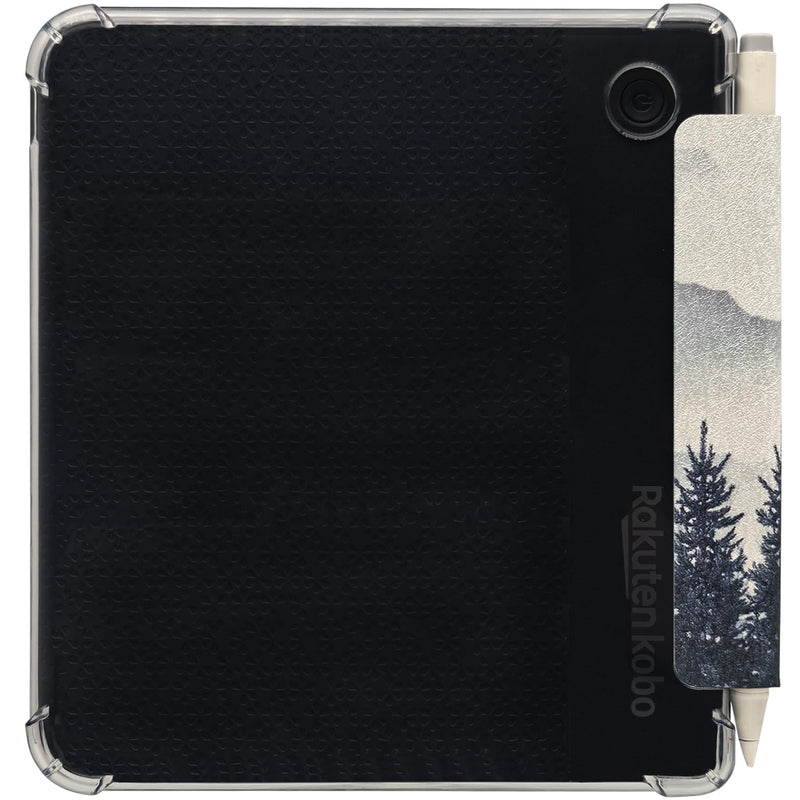Folio Leather Case for 7" Kobo Libra Colour (2024) eReader - Ultra-Thin Enhanced Auto Sleep/Wake Cover with Transparent TPU Back, Magnetic Closure, Stylus Holder (Misty Forest) Misty Forest