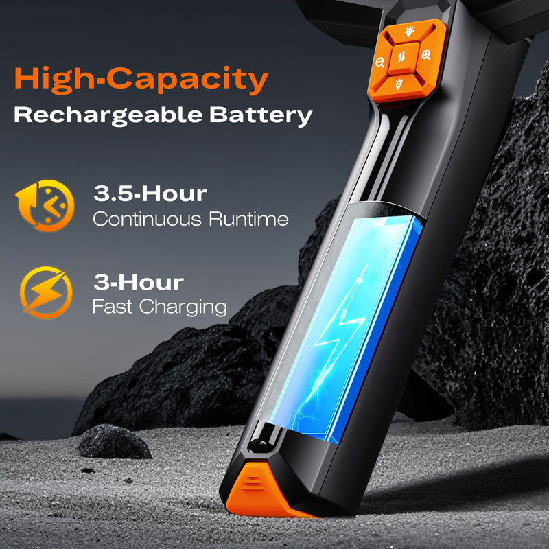 Endoscope Camera with Light, Handheld Borescope Inspection Camera with 4.3" IPS Screen, AukonVee IP67 Waterproof with 8 Adjustable LED Lights & 16.5FT Semi-Rigid Snake Camera, Bore Scope Tools for Men 4.3" Handheld Borescope-ES05