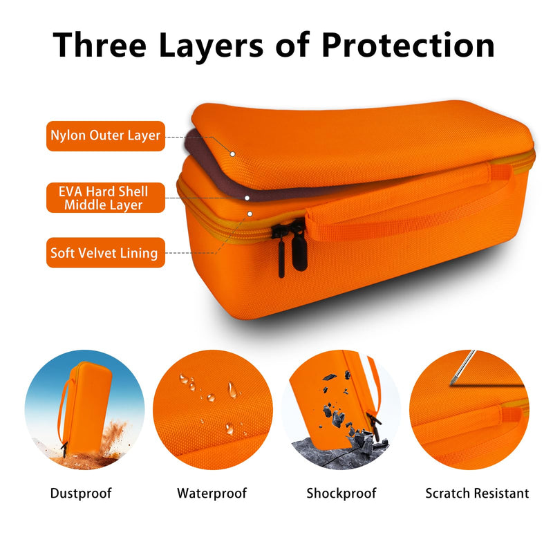 Case for Bushnell Golf Wingman HD GPS Speaker Golf Speaker Bag | Portable Waterproof Shockproof Speake Case Orange