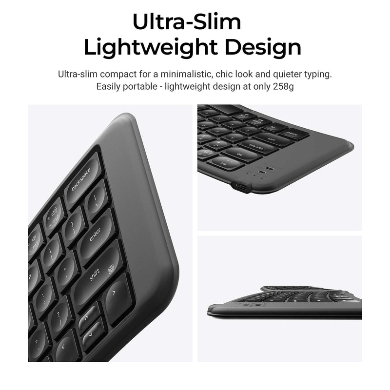Keychron B11 Pro Ultra-Slim Foldable Wireless Keyboard, 65% Alice Layout | Three Device Switching 1000 Hz Polling 2.4 GHz Wired Mode Launcher Key Remapping Up to 138 Hour Lab Tested Battery Life