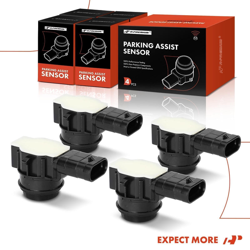 A-Premium 4-PC PDC Reverse Backup Parking Assist Aid Sensor Compatible with BMW Models - 228i, 230i, 320i, 328d, 328i GT xDrive, 330e, 330i, 335i, 428i, 430i, 435i, 440i xDrive Gran Coupe, M-Series