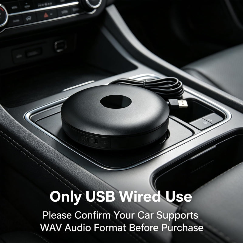 Portable CD Player for Car USB Connection and Bluetooth TX, External Car CD Player Plug and Play Lossless Sound Quality