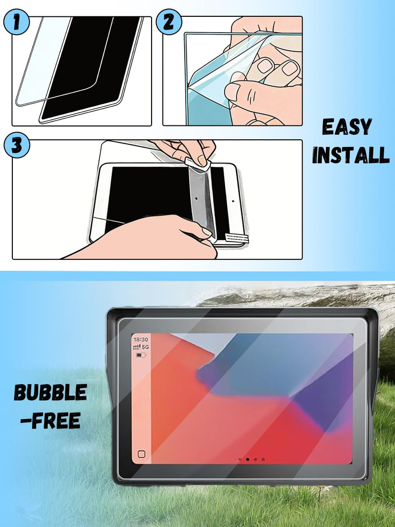 [2 Pack] for WonVon Motorcycle Carplay GPS Navigation System 5 Inch Screen Hydrogel Film Screen Protector. Self-Healing Anti-Scratch Bubble Free Easy Installation.