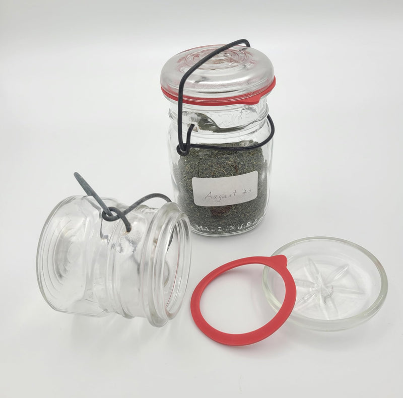 Canning Jar Seal Bundle Includes 48 Regular Mouth Viceroy Jar Rubbers With Tab and 48 Dissolvable Sunivale Labels Replacement Seals for Old Style Canning Jars Natural Rubber Rings