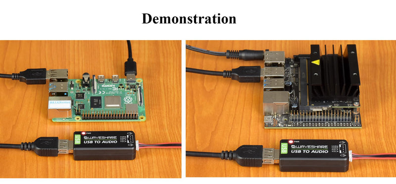 USB Audio Module External Audio Converter Compatible with Raspberry Pi/Jetson Nano, USB Sound Card Support Recording and Playback, Stereo Codec, Onboard Microphone& Speaker Header, Plug and Play