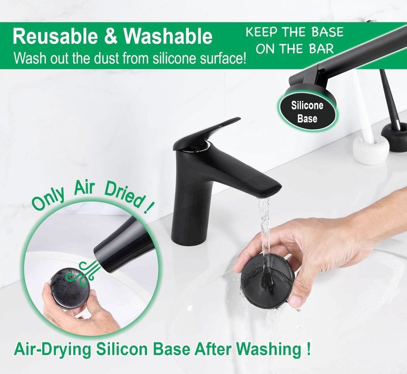 Upgraded 17.7 Inch Shower Slide Bar w/ Waterproof Suction Cup,SUS Metal Bar Heavy Duty, Removable & Adjustable Handheld Shower Head,Wall Mount Drill-Free Install No Tool,Bathroom Wall Protect Chrome Polish