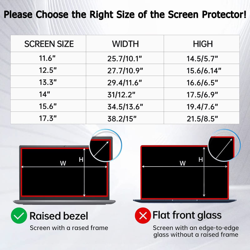 【2 Pack】11.6" Blue Light Blocking Laptop Screen Protector for Acer/Lenovo/ASUS/Samsung/Dell/HP/MSI 11.6inch (16:9 Aspect Ratio) Laptops, Anti-Glare Anti-Blue Light 11.6 inch Laptop Screen Film Blue Light Film 11.6 Inch (16:9 Aspect Ratio)