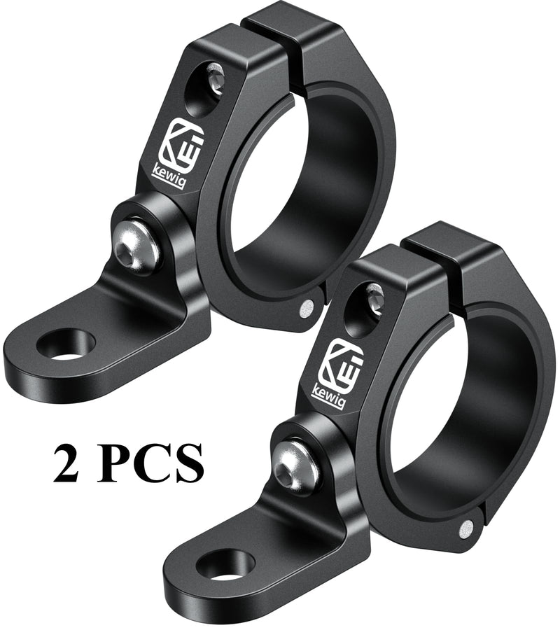 BRCOVAN 2PCS UTV Whip Light Mount, Solid Aluminum Alloy Whip Flag Mounts, Off-Road LED Light Bar Mounting Bracket, 360° Adjustable Roll Bar Clamp Holder Fit 1.5''/1.65'' /1.75''/1.85''/2'' Roll Cage