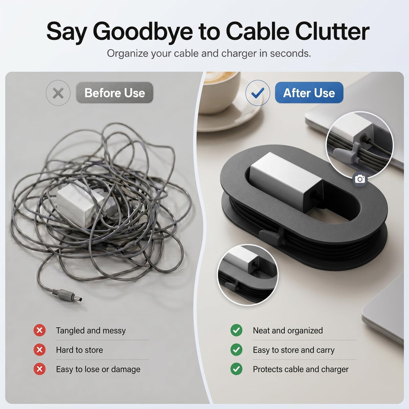 Starlink Mini Cable Organizer, Wall Mount Storage Rack for RV & Home-Black | Durable ABS cable organizer with waterproof & dustproof design, Starlink Mini fit, dual slots & 2 cable protectors included