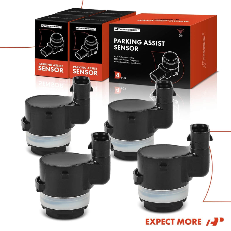 A-Premium 4-PC Reverse Backup Parking Assist Sensor Compatible with Select Ram, Jeep & Dodge Models - 1500/2500/3500 2019-2023, Wrangler 2018-2023, Gladiator 2020-2023, Durango 2023