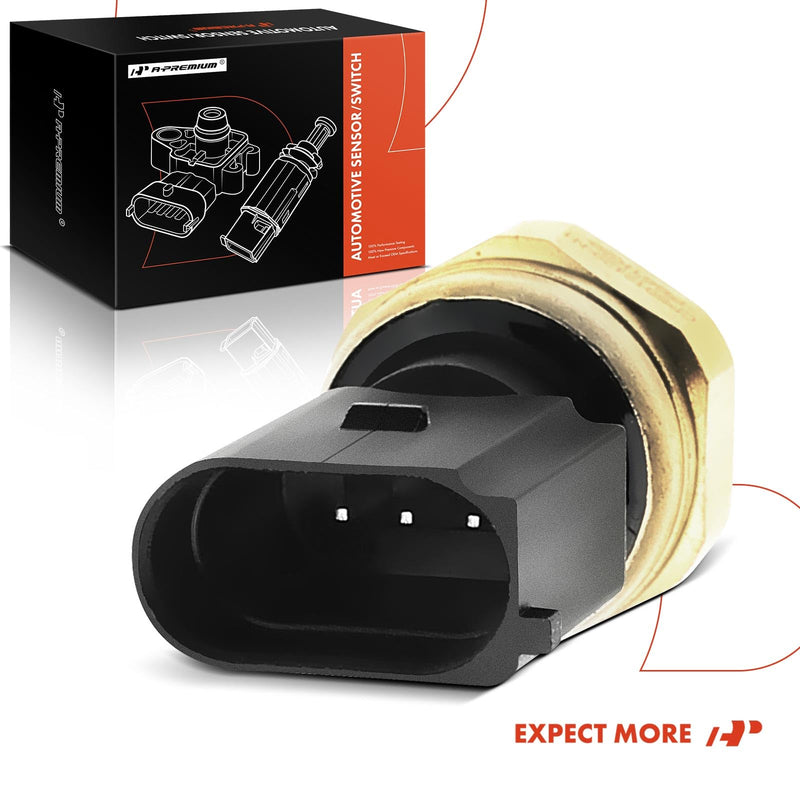 A-Premium Fuel Injection Pressure Sensor Compatible with 2005-2010 Audi A3 A4 Q5 Q7 R8 RS4 S5 S6 S8 A3/A4/A5/A6/A8/TT Quattro Volkswagen Jetta Passat GTI Eos 2.0L 3.2L 4.2L 5.2L 6.0L