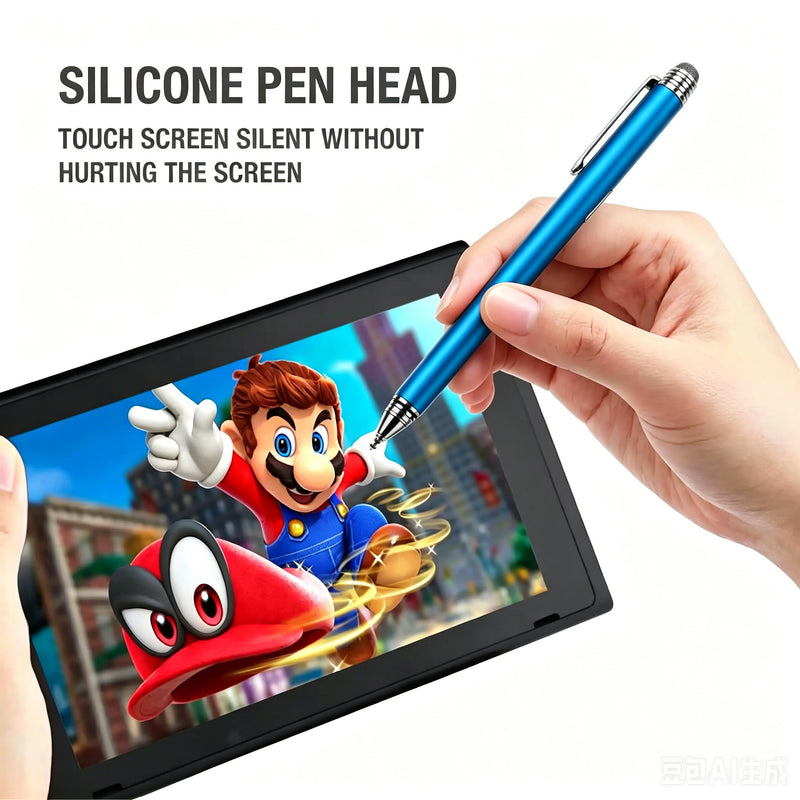2-in-1 Stylus Pen for Nintendo Switch/Switch Lite/OLED, Capacitive Stylus for Nintendo Switch 2 Pen, Switch Super Precise Stylus Pen with Lanyard (Phantom Black) Phantom Black