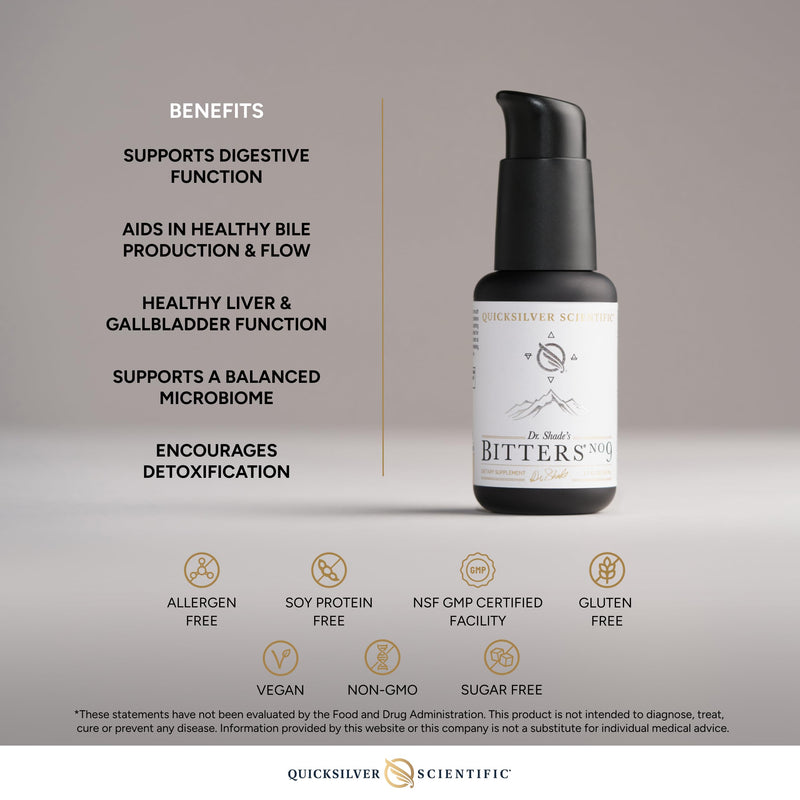 Quicksilver Scientific Dr. Shade's Bitters No. 9 - for Digestion - Fast Acting Liposomal Digestive Bitters with Milk Thistle, Burdock Root & Juniper Essential Oil - Digestive Support (50ml)