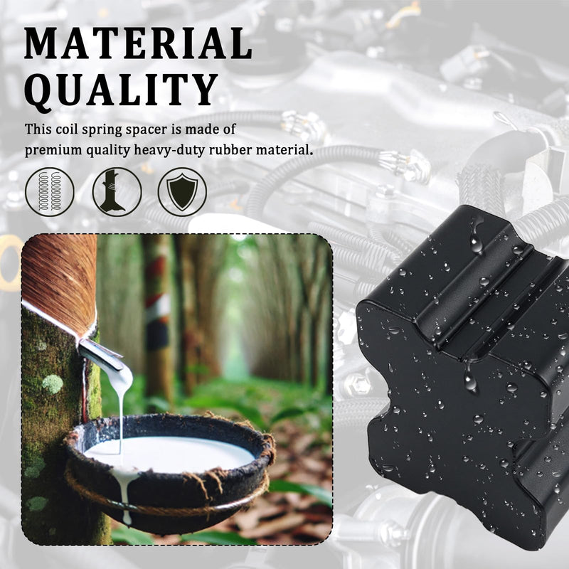4PCS Car Coil Spring Spacers,Heavy Duty Rubber Lift Blocks for Enhancing 1" to 1.5" Spacing Spring Rate,Universal Front&Rear Coil Springs Spacers Car Accessories