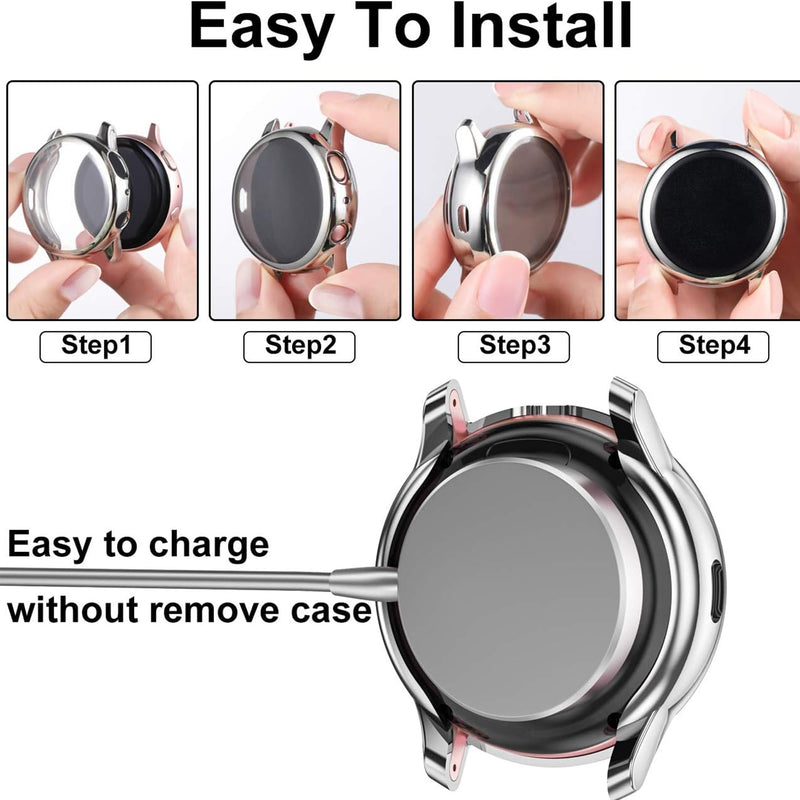 AR01 Smartwatch Case, Compatible with Aeac Smart Watch Case, Lamshaw TPU Case with Screen Protector Compatible with Aeac AR01 Smart Watch Case-1.32" (Black) Black