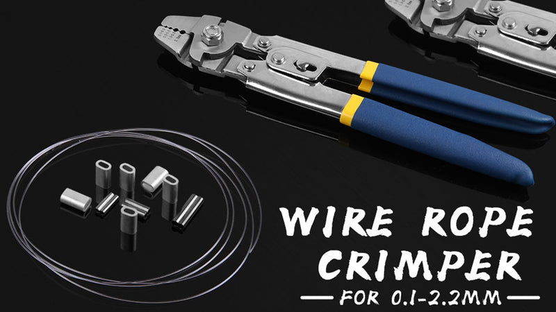 Fishing Crimping Tool Kit, Fishing Crimping Pliers Wire Rope Crimping Tool with 500pcs Crimp Sleeves Kit, Heavy Duty Stainless Steel Fishing Crimper Pliers Wire Cutters Line Crimps Sleeves