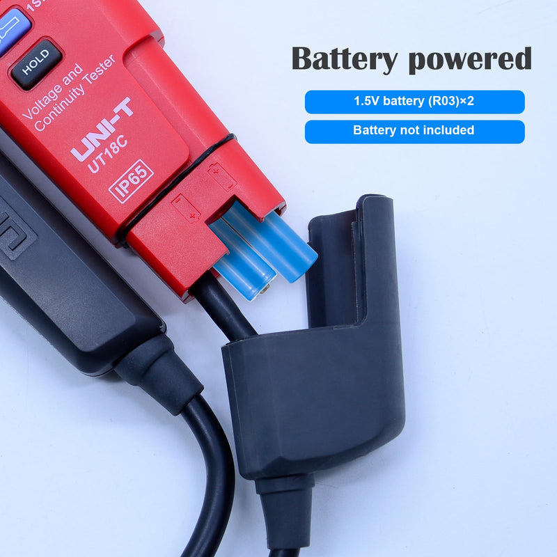 UNI-T UT18C Waterproof Voltage Tester Professional 12V~690V Voltage and Continuity Tester Multifunction Digital Electrical Voltage Meter AC/DC Automatic Range LCD Display