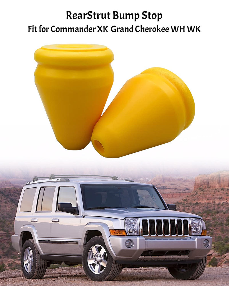 2 Pcs Rear Bump Stop Coil Spring Bumper Stops Fit for Commander 2006-2010 Grand Cherokee WK WH 2005-2010