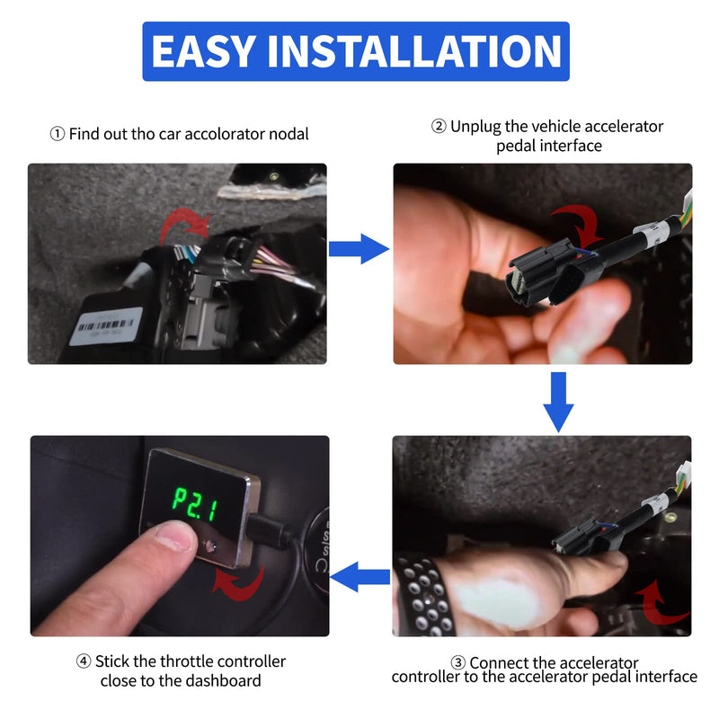 Throttle Response Controller, 9 Drive 9-Mode Smart Electronic Racing Accelerator for Ford Trucks F250 F350 F450 F550 Mustang Taurus Focus Expedition Mondeo Ranger Sport Discovery Mazda (861) 861