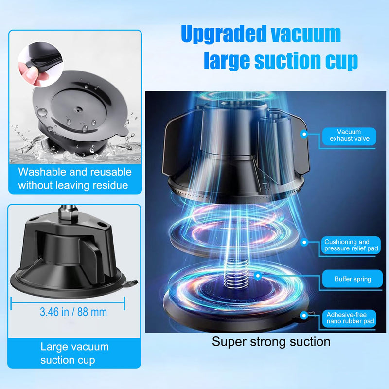 Car Phone Holder for Pop Socket, Suction Cup Car Phone Mount for PopSocket | Suction Cup Windshield Window, Cell Phone Car Mount Compatible with PopSockets, Pop Grips