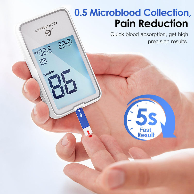Glucoracy G-425-2/G-425 Blood Glucose Test Strips, 100 Glucose Strips