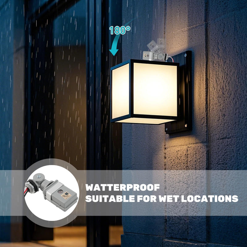 4 Pack Photo Cell for Outdoor Lighting Dusk to Dawn Sensor Photoelectric Switch for Porch Yard LED Flood Lights, 120VAC 50/60Hz Photocell Sensor IP54 Waterproof 4