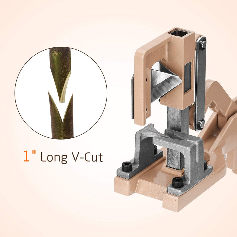 FUNTECK V-Cut Grafting Tool for Large Branches Full Metal Body with SK5 Blade Ideal for Fruit Tree Grafting