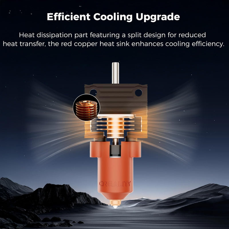 Creality Official 2025 K1/K1C/K1 SE/K1 Max Upgrade Ceramic Heating Block Kit, New Version Terminal with Buckle, 600mm/s High-Speed Hotend with Unicorn Quick-Swap Nozzle for K1 Series 3D Printer