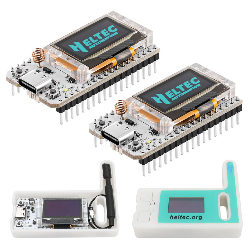 MakerFocus 2pcs ESP32 Development Board SX1262 863 928MHz LoRaWAN WiFi Bluetooth Dual Core 240MHz Integrated CP2102 with 0.96" OLED Display and Antenna for Arduino NodeMCU Intelligent Scenes 2