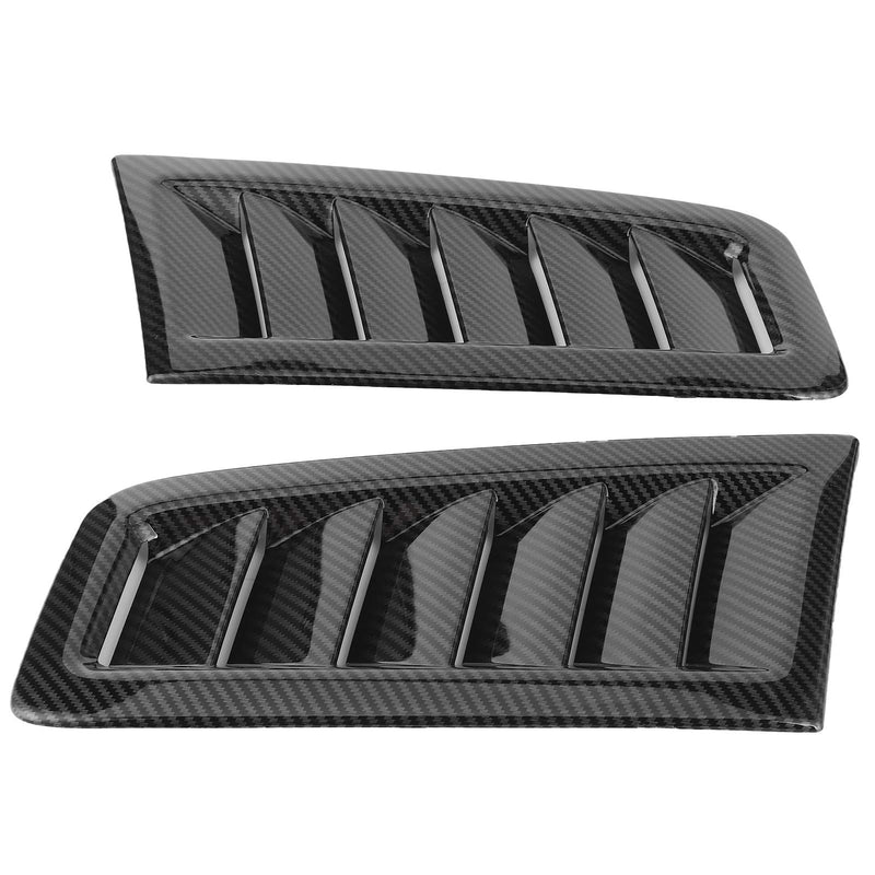 Estink Car Bonnet Vents, Pack of 2 ABS Plastic Universal Auto Air Vents Engine Hood Exterior Parts Replacement Vent Modified Accessory Fit for Focus RS MK2 Style (Carbon Fiber), (Estinkuf8e210nhg-11) Carbon Fiber